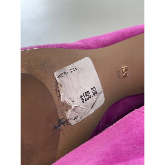 Kenneth Cole Riley 85 Pump Size 8 Magenta Pink Suede Leather Pointed Toe Heels - Picture 5 of 9